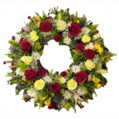 Wreath - Red, White & Yellow