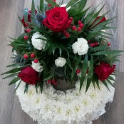 Red & Blue Massed Wreath