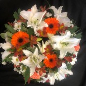 Wreath - Orange & White